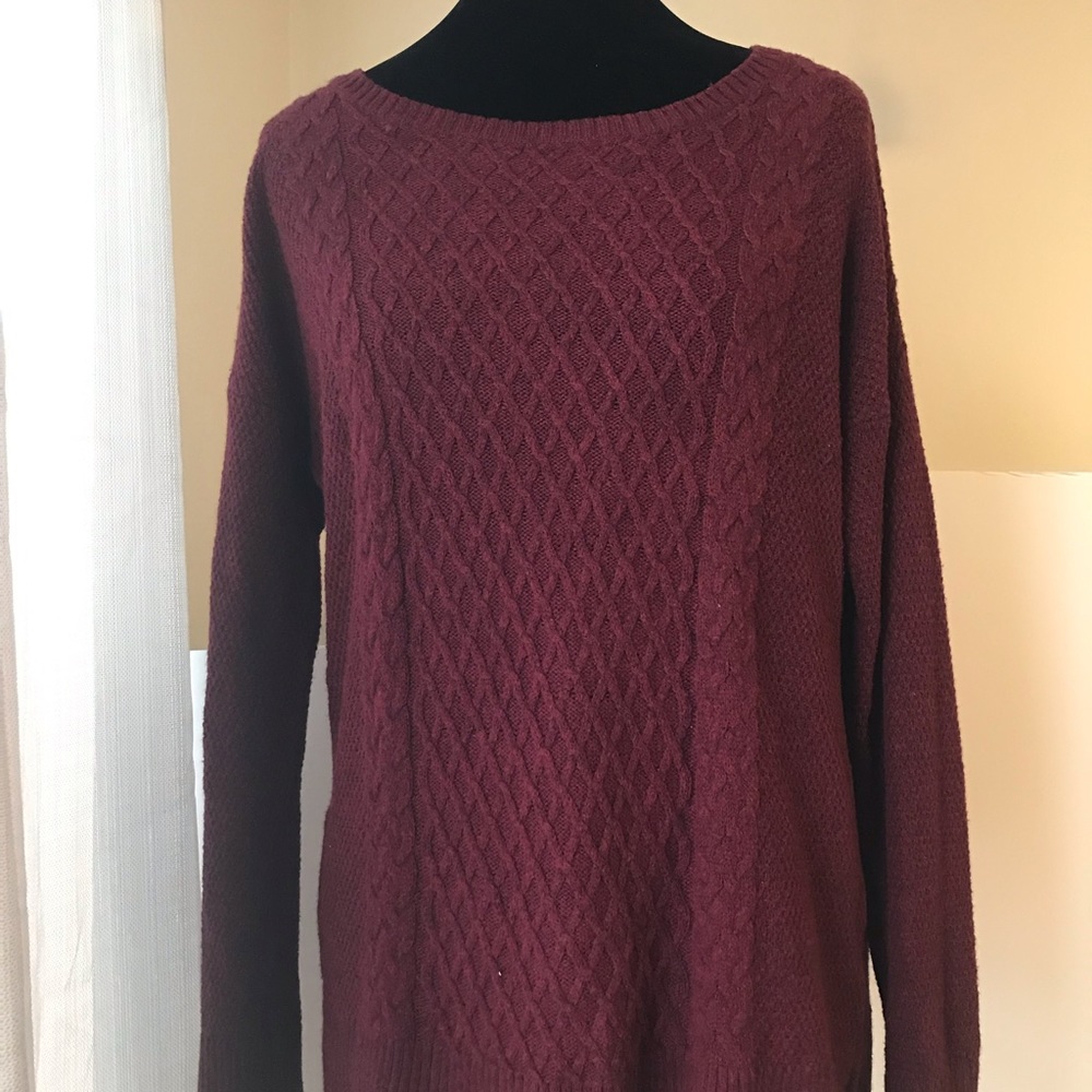 American Eagle Maroon Comfy Sweater